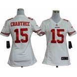 nike women nfl jerseys san francisco 49ers #15 crabtree white[nike]