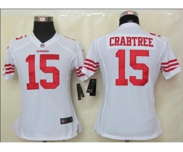 nike women nfl jerseys san francisco 49ers #15 crabtree white[nike]