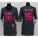 nike women nfl jerseys san francisco 49ers #16 joe dk.grey[breast cancer awareness]