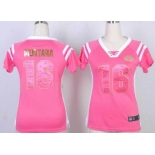 nike women nfl jerseys san francisco 49ers #16 joe montana pink[fashion Rhinestone sequins]