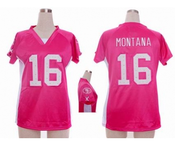 nike women nfl jerseys san francisco 49ers #16 joe pink[draft him ii top]