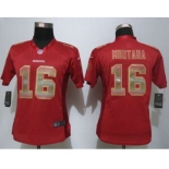 nike women nfl jerseys san francisco 49ers #16 montana red[Strobe Limited]