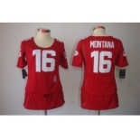 nike women nfl jerseys san francisco 49ers #16 montana red[breast cancer awareness]