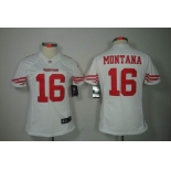 nike women nfl jerseys san francisco 49ers #16 montana white[nike limited]