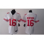 nike women nfl jerseys san francisco 49ers #16 montana white[nike]