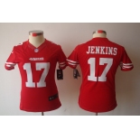 nike women nfl jerseys san francisco 49ers #17 jenkins red[nike limited]