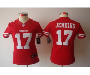 nike women nfl jerseys san francisco 49ers #17 jenkins red[nike limited]