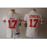 nike women nfl jerseys san francisco 49ers #17 jenkins white[nike limited]