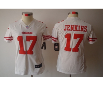 nike women nfl jerseys san francisco 49ers #17 jenkins white[nike limited]