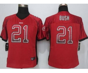 nike women nfl jerseys san francisco 49ers #21 bush red[Elite drift fashion][bush]