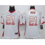 nike women nfl jerseys san francisco 49ers #21 bush white[Elite drift fashion][bush]