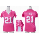 nike women nfl jerseys san francisco 49ers #21 frank gore pink[draft him ii top]