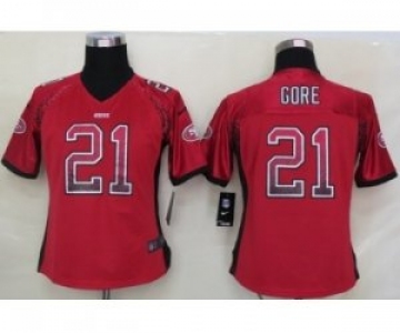 nike women nfl jerseys san francisco 49ers #21 frank gore red[Elite drift fashion]