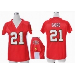 nike women nfl jerseys san francisco 49ers #21 frank gore red[draft him ii top