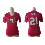 nike women nfl jerseys san francisco 49ers #21 gore field flirt fashion red[nike 2012]