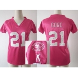 nike women nfl jerseys san francisco 49ers #21 gore pink[draft him ii top]