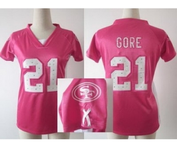 nike women nfl jerseys san francisco 49ers #21 gore pink[draft him ii top]