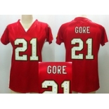 nike women nfl jerseys san francisco 49ers #21 gore red[draft him ii top]