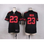 nike women nfl jerseys san francisco 49ers #23 bush black[nike][bush]