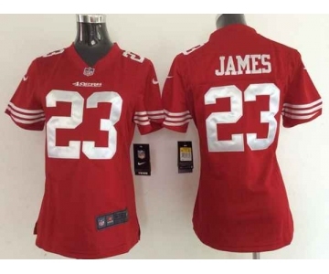 nike women nfl jerseys san francisco 49ers #23 james red[nike]