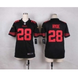 nike women nfl jerseys san francisco 49ers #28 hyde black[nike]