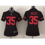 nike women nfl jerseys san francisco 49ers #35 reid black[nike]