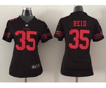 nike women nfl jerseys san francisco 49ers #35 reid black[nike]