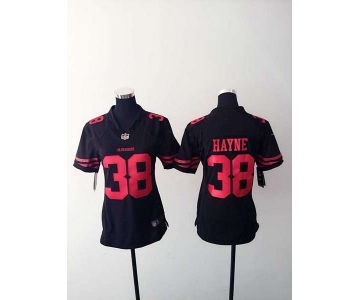 nike women nfl jerseys san francisco 49ers #38 hayne black[nike][hayne]