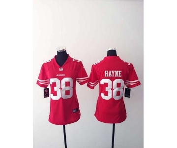 nike women nfl jerseys san francisco 49ers #38 hayne red[nike][hayne]