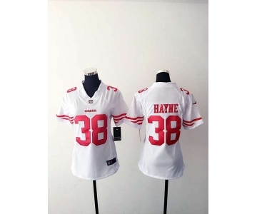 nike women nfl jerseys san francisco 49ers #38 hayne white[nike][hayne]