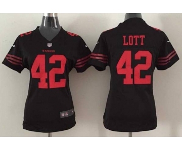 nike women nfl jerseys san francisco 49ers #42 lott black[nike]