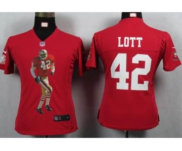 nike women nfl jerseys san francisco 49ers #42 ronnie lott red[portrait fashion]