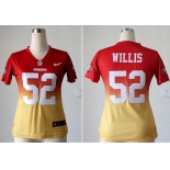 nike women nfl jerseys san francisco 49ers #52 patrick willis red-yellow[nike drift fashion][second version]