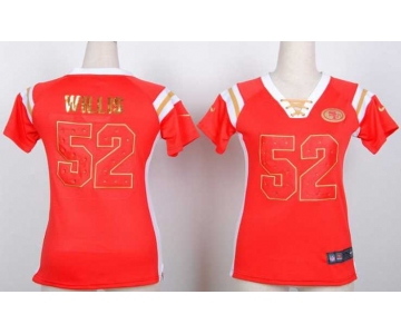 nike women nfl jerseys san francisco 49ers #52 patrick willis red[fashion Rhinestone sequins]