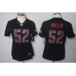 nike women nfl jerseys san francisco 49ers #52 willis black[nike impact limited]