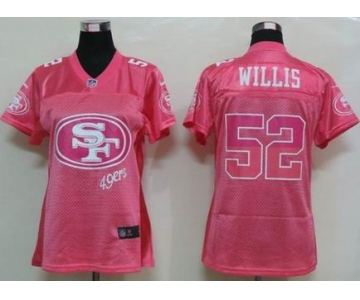 nike women nfl jerseys san francisco 49ers #52 willis pink[2012 fem fan]