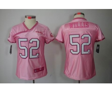 nike women nfl jerseys san francisco 49ers #52 willis pink[2012 nike love]