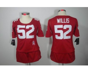 nike women nfl jerseys san francisco 49ers #52 willis red[breast cancer awareness]