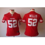 nike women nfl jerseys san francisco 49ers #52 willis red[nike limited]