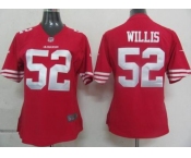 nike women nfl jerseys san francisco 49ers #52 willis red[nike]