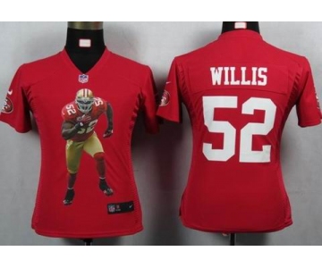 nike women nfl jerseys san francisco 49ers #52 willis red[portrait fashion]