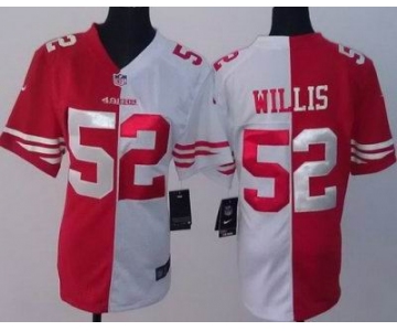 nike women nfl jerseys san francisco 49ers #52 willis white-red[nike split]