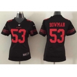 nike women nfl jerseys san francisco 49ers #53 bowman black[nike]