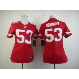 nike women nfl jerseys san francisco 49ers #53 bowman red[nike limited]