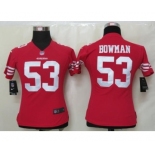 nike women nfl jerseys san francisco 49ers #53 bowman red[nike]