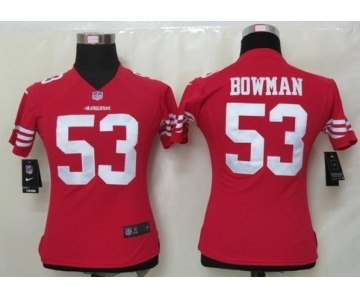 nike women nfl jerseys san francisco 49ers #53 bowman red[nike]