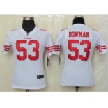 nike women nfl jerseys san francisco 49ers #53 bowman white[nike]