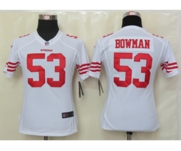 nike women nfl jerseys san francisco 49ers #53 bowman white[nike]