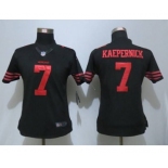 nike women nfl jerseys san francisco 49ers #7 colin kaepernick black[nike impact limited]