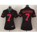 nike women nfl jerseys san francisco 49ers #7 colin kaepernick black[nike]